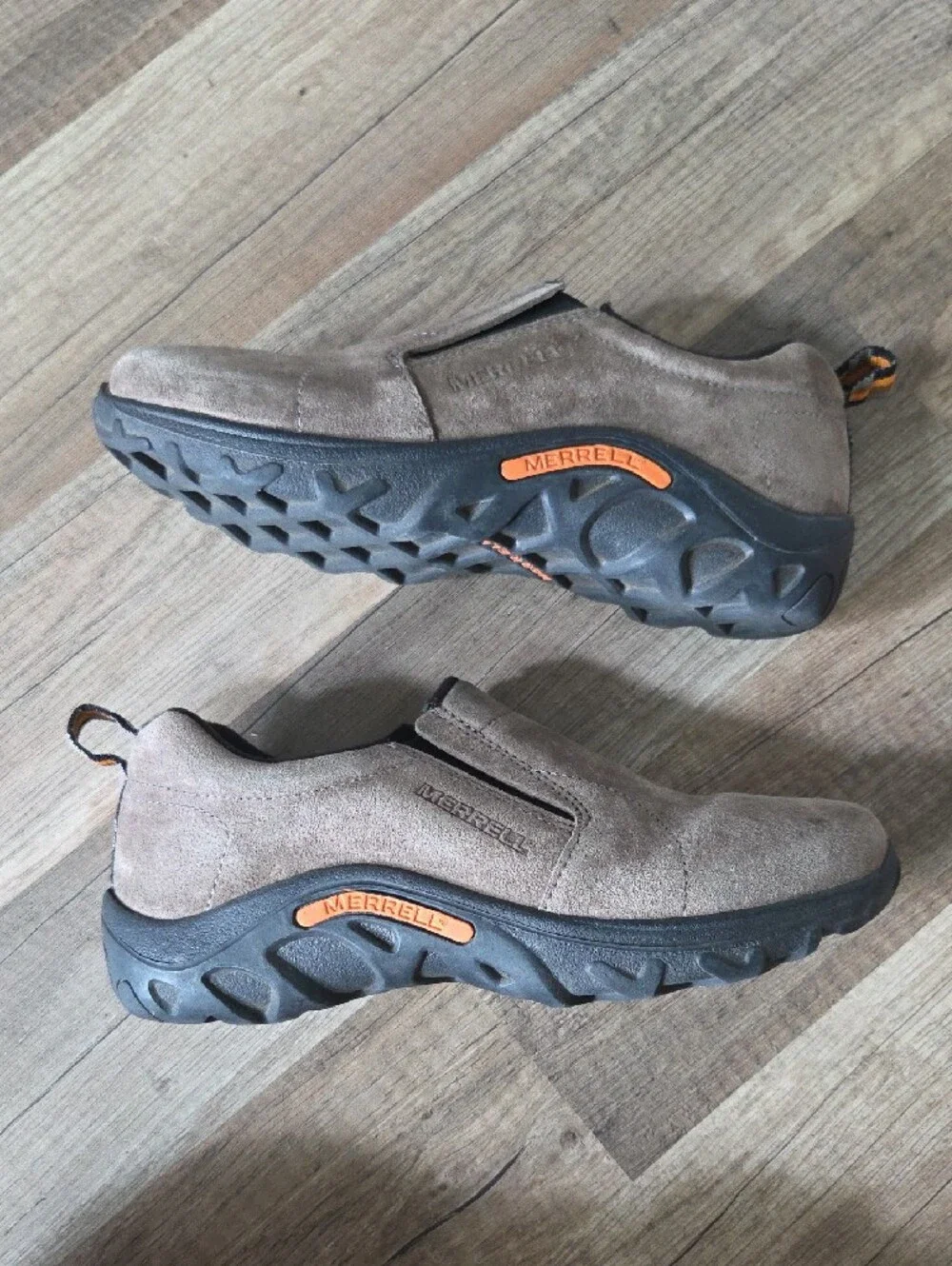 Merrell Kids Slip-On Suede Jungle Moc Taupe Shoes